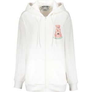 Moschino, Dames, Sweatshirts & Hoodies, Wit, Maat: 3XS Katoen,