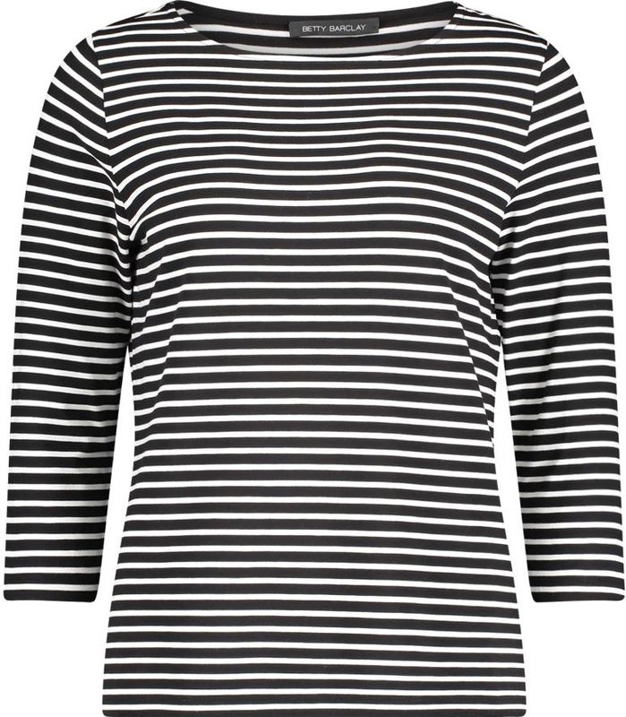 Betty Barclay, Dames, Tops, Zwart, Maat: S Leer,