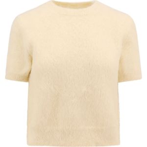 Maison Margiela - Gele Trui - Dames - Korte Mouw - Geribbeld