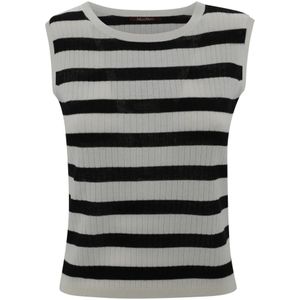 Max Mara Studio, Dames, Tops, Veelkleurig, Maat: M Katoen,