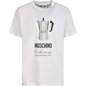 Moschino, Heren, Tops, Wit, Maat: S