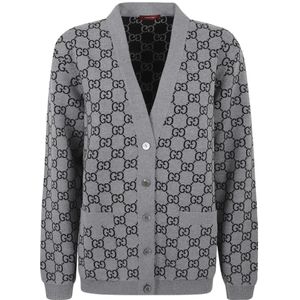 Gucci, Dames, Truien, Grijs, Maat: M Wol,