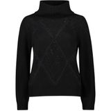 Betty & Co - Gebreide Trui met Kraag - Zwart - Dames