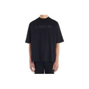 Lanvin Zwarte Oversized T-shirts en Polos , Black , Heren , Maat: L