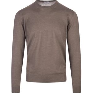 Fedeli, Heren, Truien, Bruin, Maat: 4XL Zijde,
