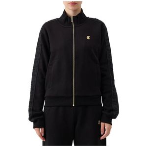 Just Cavalli, Dames, Sweatshirts & Hoodies, Zwart, Maat: M Katoen,