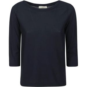 Zanone, Dames, Tops, Blauw, Maat: 2XS Katoen,