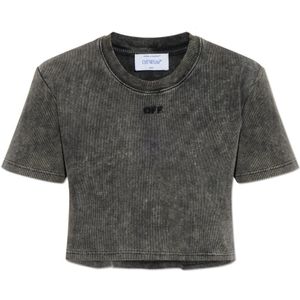 Off White, Dames, Tops, Grijs, Maat: XS