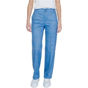 Street One - Broek - Blauw - Polyester - Palazzo