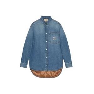 Gucci Denim Hemden , Blue , Dames , Maat: M