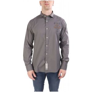 La Martina, Heren, Overhemden, Grijs, Maat: L