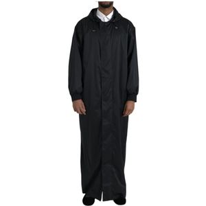 Dolce & Gabbana - Hooded Long Raincoat - Zwart - Polyester - Windbreaker Jacket