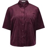 Betty & Co - Blouseshirt - Aubergine - Fluweel/Nicky Velours
