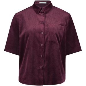 Betty & Co - Blouseshirt - Aubergine - Fluweel/Nicky Velours