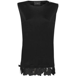 John Richmond, Dames, Tops, Zwart, Maat: S Acryl,