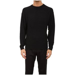 Emporio Armani, Heren, Truien, Zwart, Maat: L Wol,