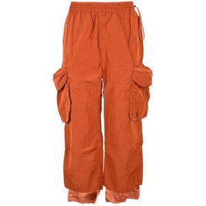 Sunnei, Heren, Broeken, Rood, Maat: XL Nylon,