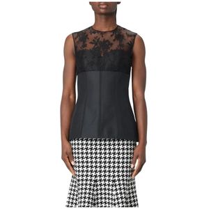 Alexander McQueen, Dames, Tops, Zwart, Maat: XS Zijde,