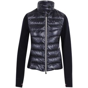 Moncler, Dames, Jassen, Blauw, Maat: XS Leer,