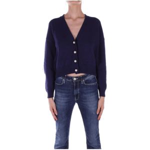 Liu Jo, Dames, Truien, Blauw, Maat: XS Katoen,