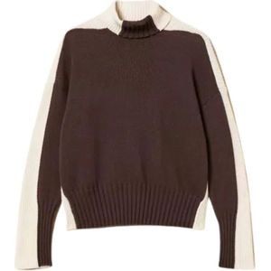 Twinset, Dames, Truien, Bruin, Maat: XS Katoen,