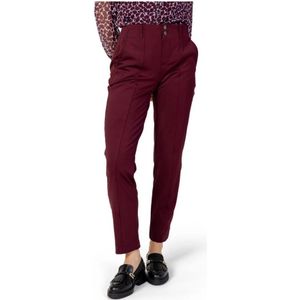 Street One - Slim-Fit Broek - Bordeaux - 82% Polyester 18% Lycra