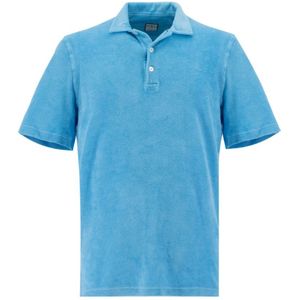 Fedeli, Heren, Tops, Blauw, Maat: 4XL Katoen,