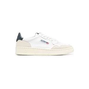 Autry Witte Suède Platte Schoenen , White , Heren , Maat: 41 EU