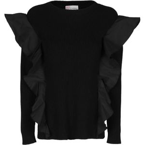 RED Valentino, Dames, Truien, Zwart, Maat: XS Wol,