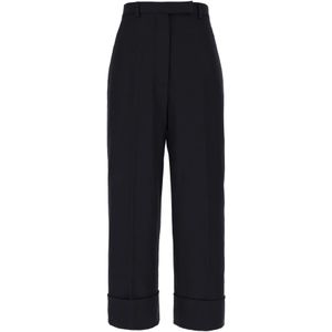 Thom Browne, Dames, Broeken, Blauw, Maat: M Wol,