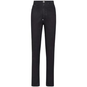 Philipp Plein, Dames, Jeans, Zwart, Maat: W26 Leer,