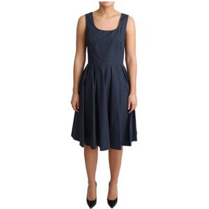 Dolce & Gabbana - A-lijn Jurk - Blauw - Katoen