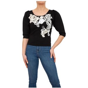 Twinset, Dames, Truien, Zwart, Maat: L