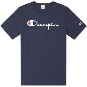 Champion, Heren, Tops, Blauw, Maat: L Katoen,