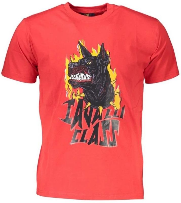 Cavalli Class - Cotton T-Shirt - Rood - Heren