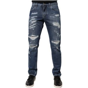 Dolce & Gabbana, Heren, Jeans, Blauw, Maat: S Denim,