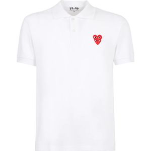 Comme des Garçons Play, Heren, Tops, Wit, Maat: XS Katoen,