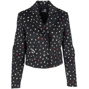 Love Moschino, Dames, Jassen, Zwart, Maat: 2XS Katoen,