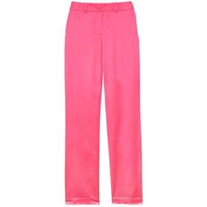 Ines de la Fressange Paris, Dames, Broeken, Roze, Maat: XS Satijn,