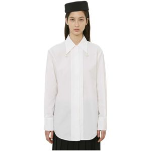 MeiMeiJ, Dames, Blouses & Shirts, Wit, Maat: L