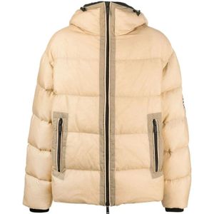 Dsquared2, Heren, Jassen, Bruin, Maat: XL Nylon,