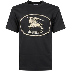 Burberry, Heren, Tops, Zwart, Maat: XL Katoen,