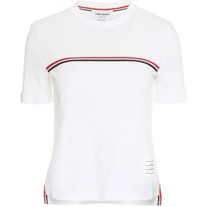 Thom Browne, Dames, Tops, Wit, Maat: 3XS Katoen,