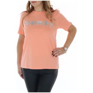 Superdry, Dames, Tops, Roze, Maat: XS Katoen,