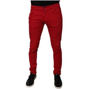 Dolce & Gabbana, Heren, Jeans, Rood, Maat: M Denim,