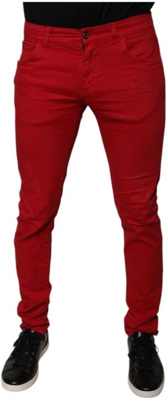Dolce & Gabbana, Heren, Jeans, Rood, Maat: M Denim,