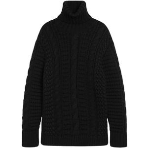 Moncler, Dames, Truien, Zwart, Maat: S