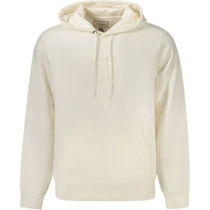 Guess, Heren, Sweatshirts & Hoodies, Wit, Maat: M Katoen,