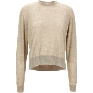 Jil Sander, Dames, Truien, Beige, Maat: XS Zijde,