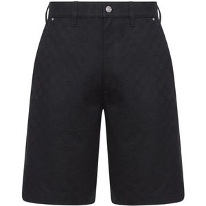 Gucci, Heren, Korte broeken, Zwart, Maat: L Katoen,